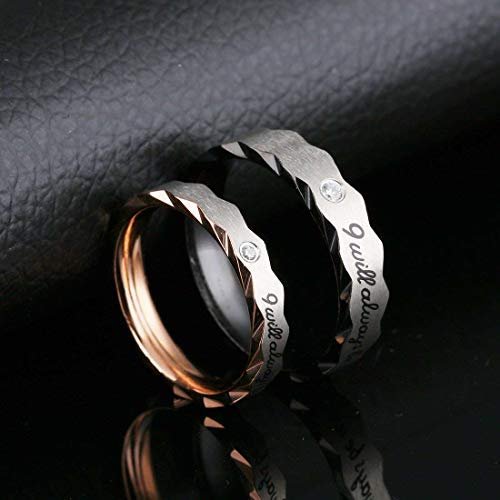 Always with You Couple Rings in Gold & Black image 2