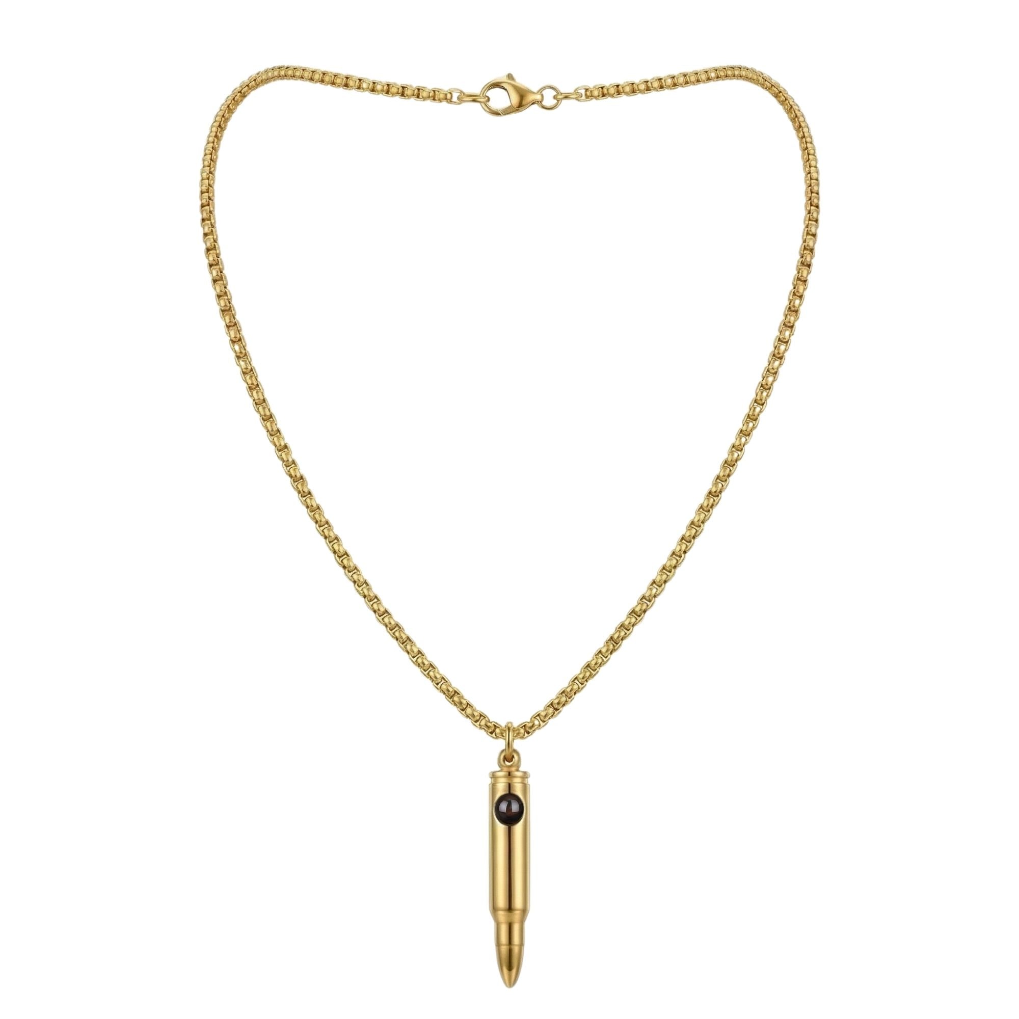 Personalized Bullet Photo Projection Necklace with Hidden Picture