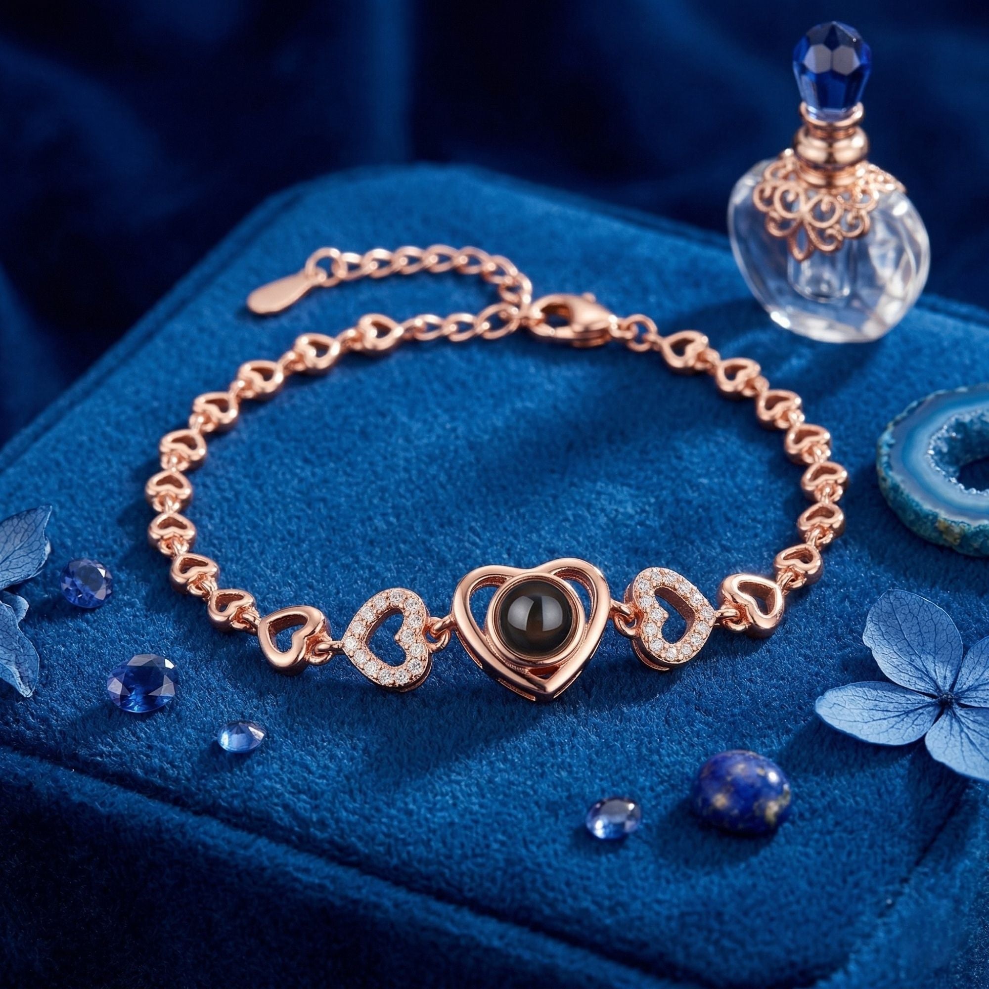 The Hidden Portrait projection twisted stone Bracelet -University Trendz
