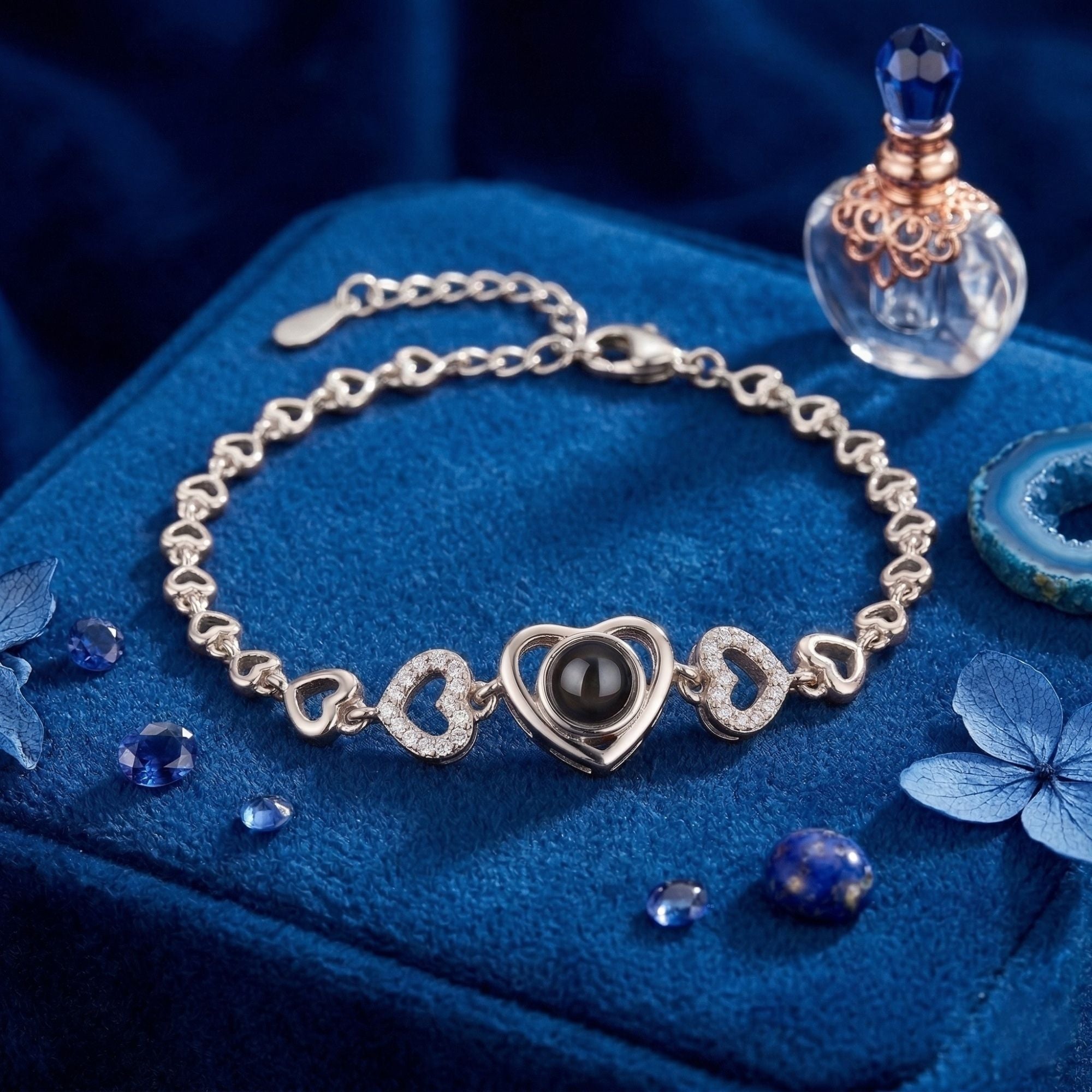 The Hidden Portrait projection twisted stone Bracelet -University Trendz
