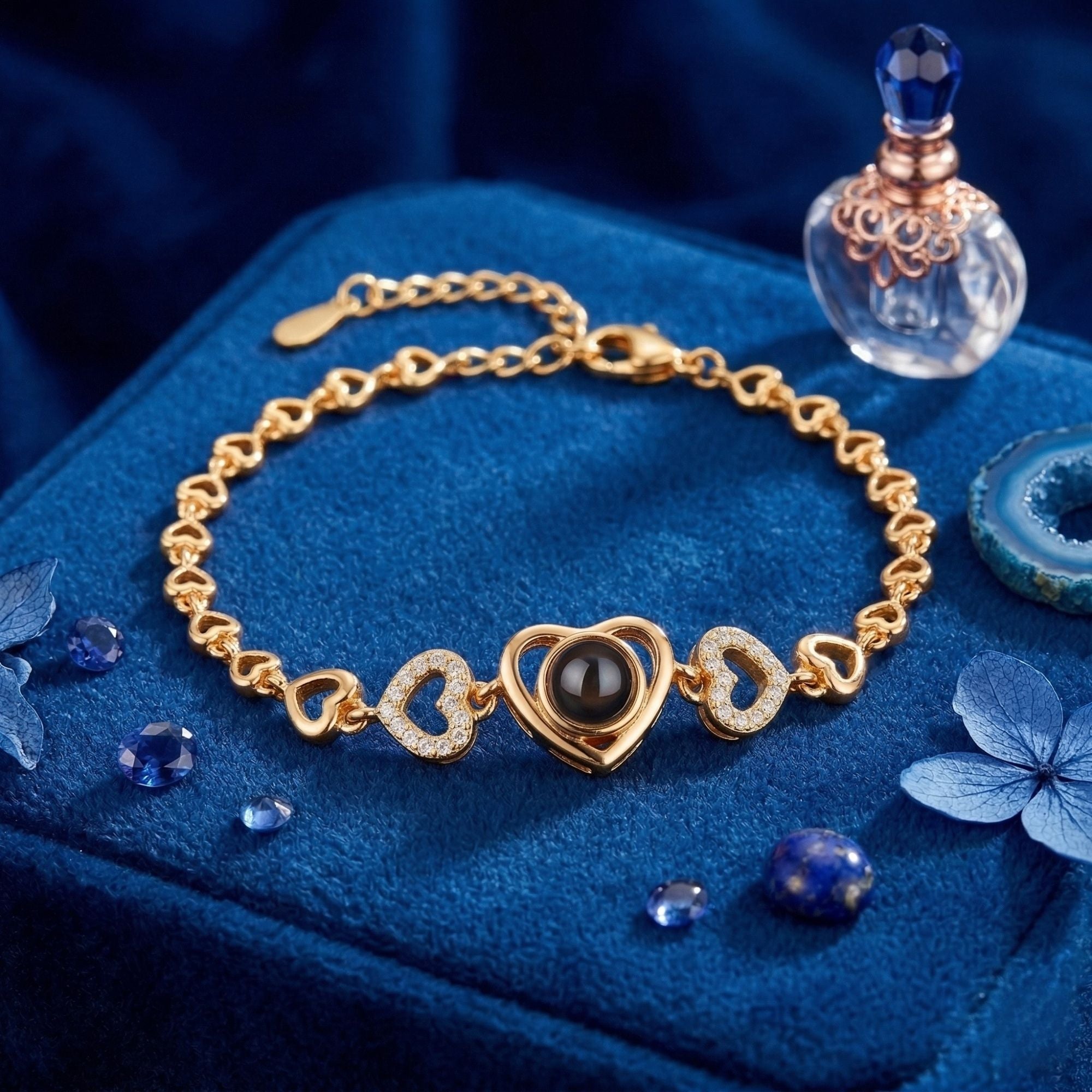The Hidden Portrait projection twisted stone Bracelet -University Trendz