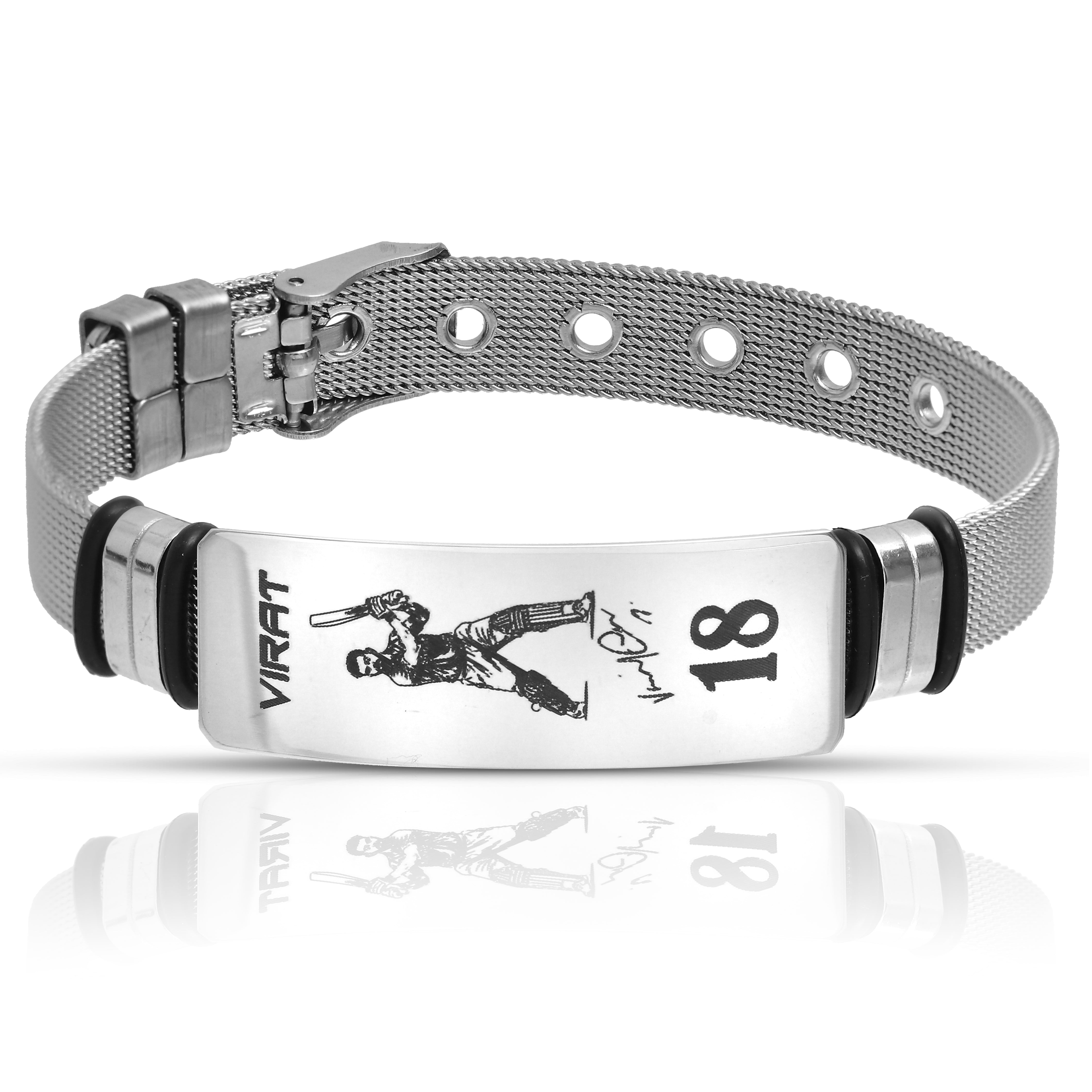 Virat Kohli Signature Edition Stainless Steel Mesh Bracelet for Men