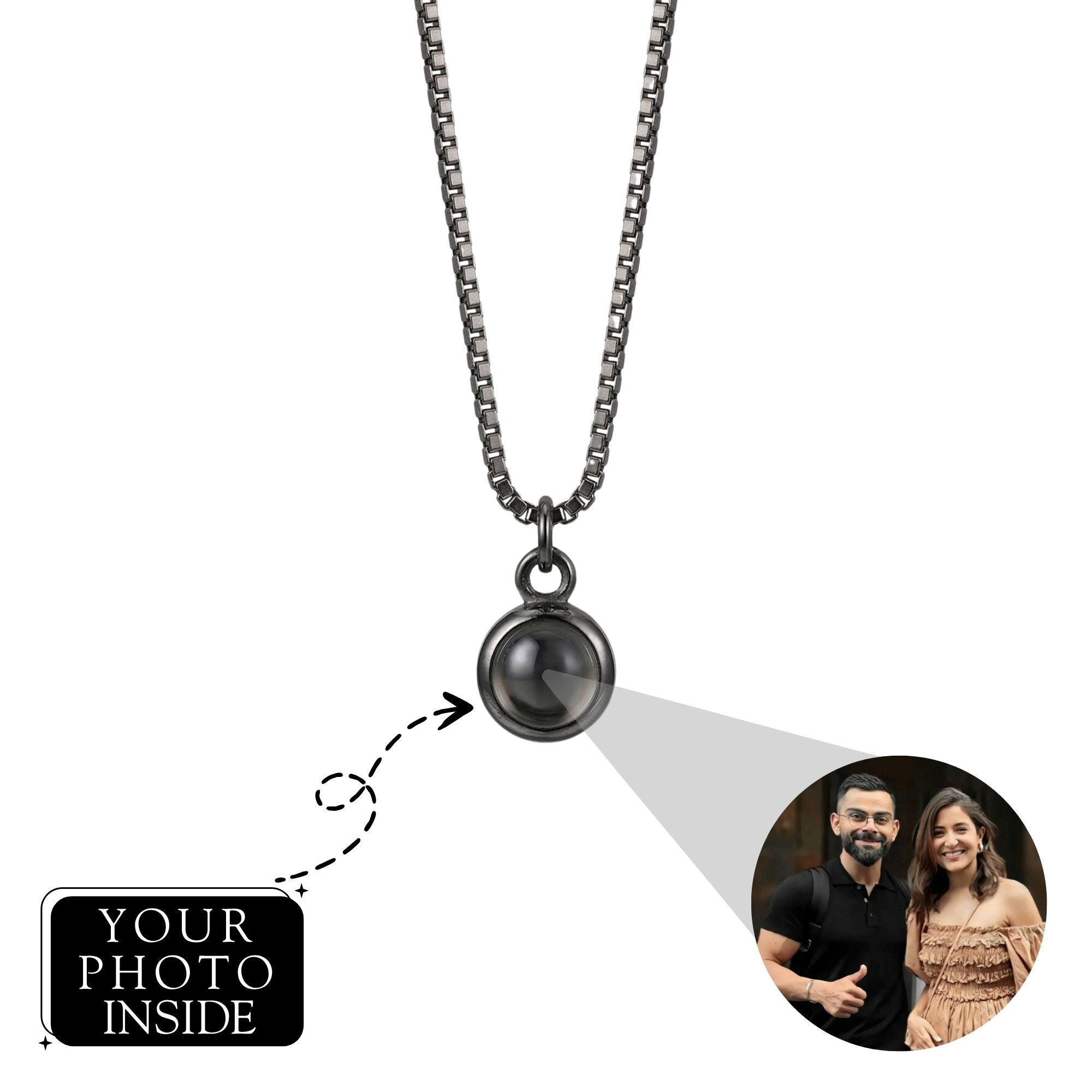 Custom Photo Projection Pendant Necklace - University Trendz