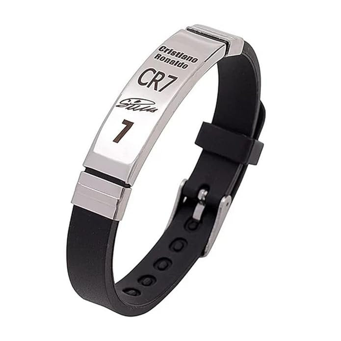 Cristiano Ronaldo CR7 Signature Silicone Adjustable Bracelet (Black) image 1