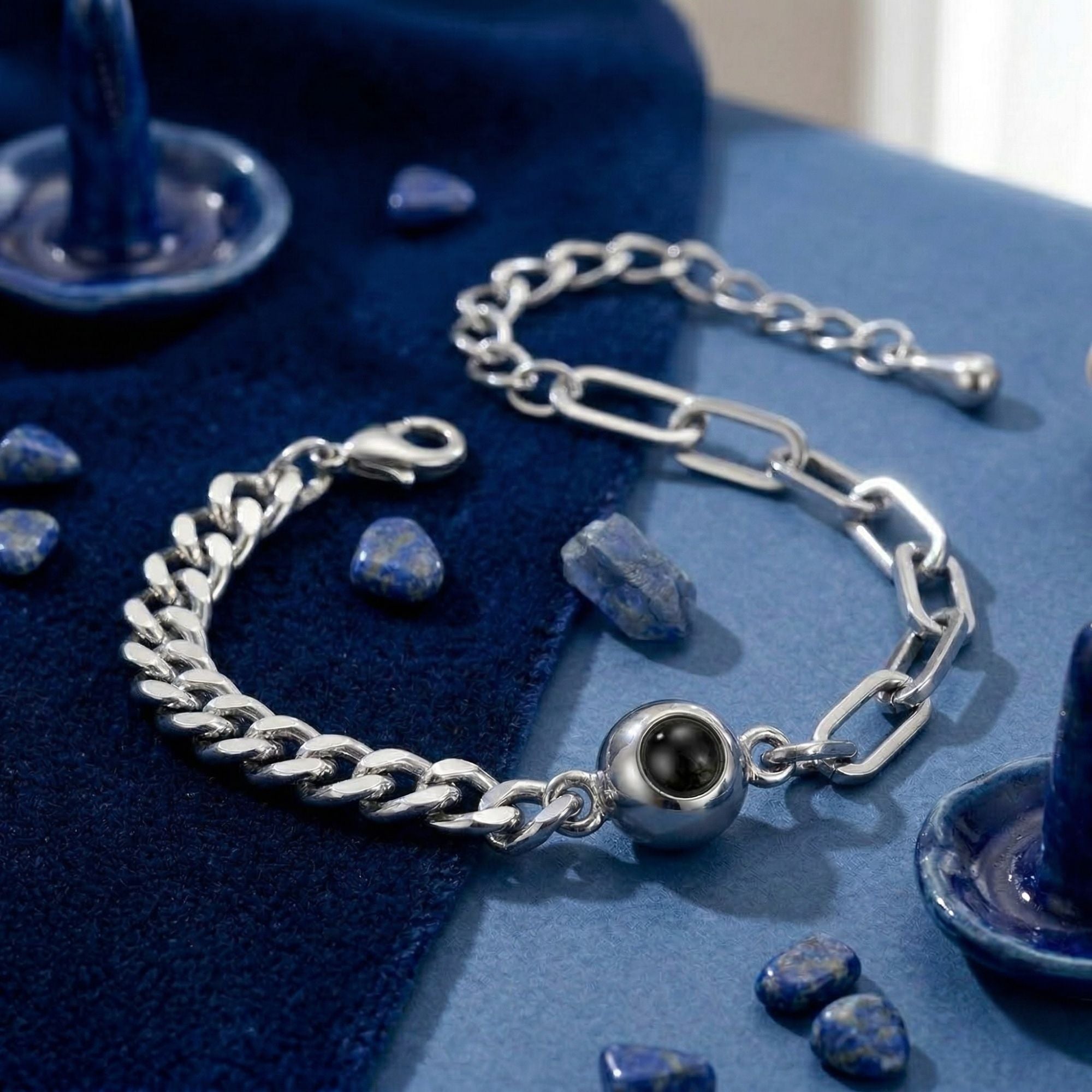 The Hidden Portrait projection twisted stone Bracelet - University Trendz