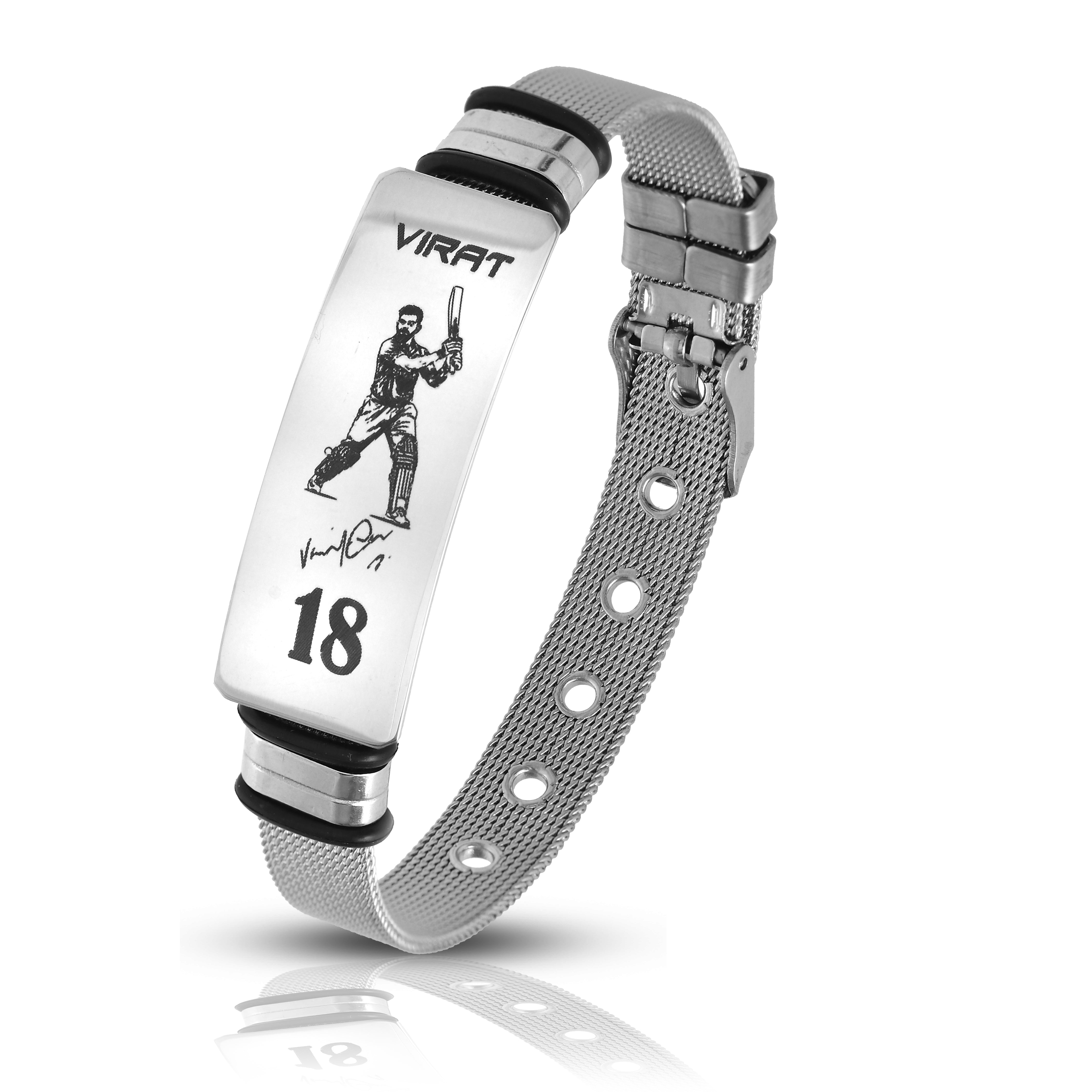 Virat Kohli Signature Edition Stainless Steel Mesh Bracelet for Men