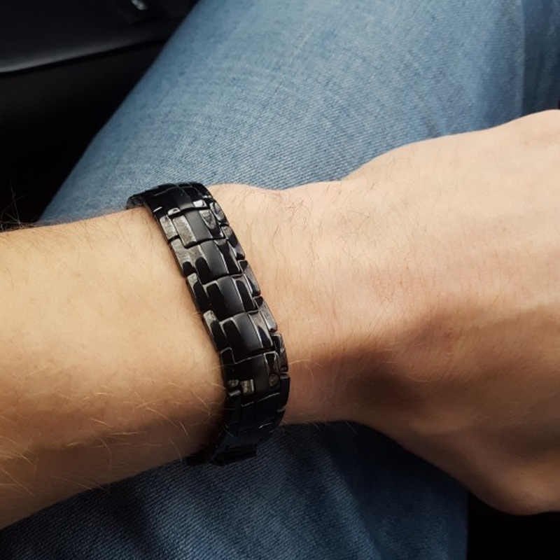 4-in-1 Black Bio Multi-Magnet Bracelet with Double Strength image 6