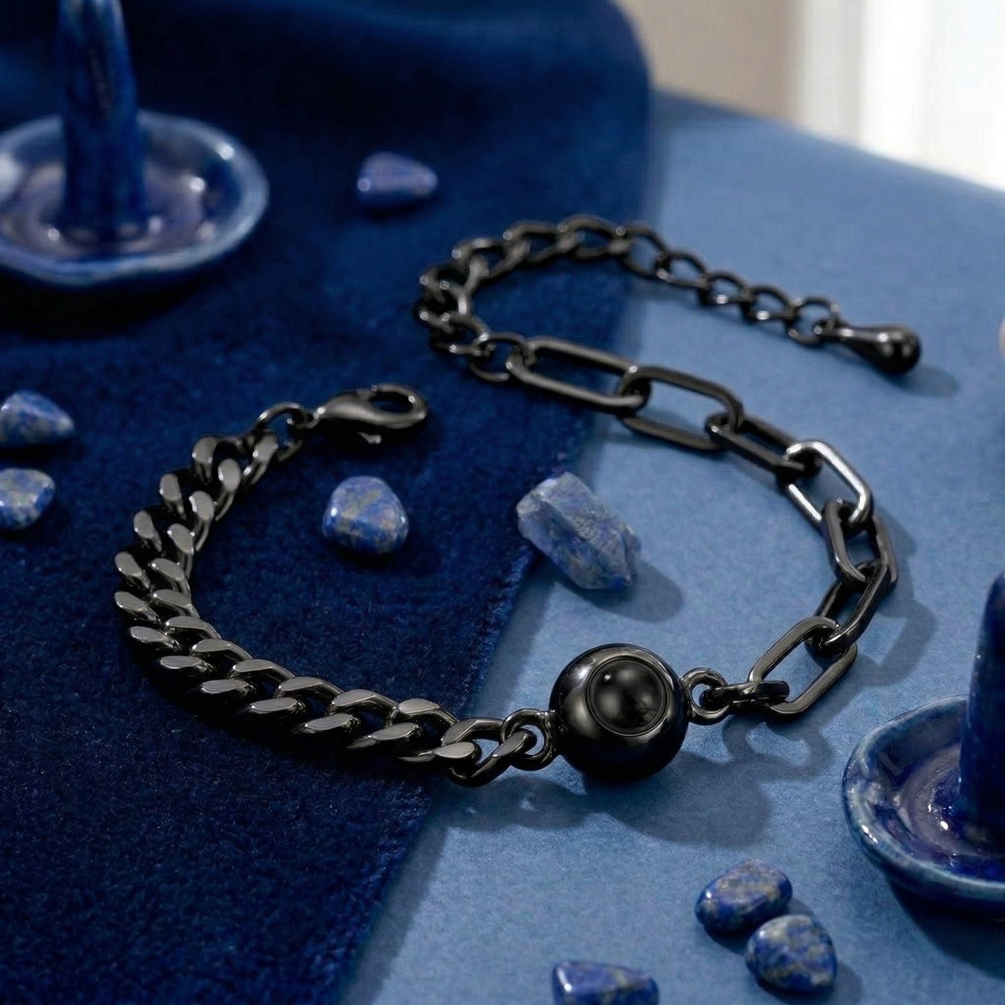 The Hidden Portrait projection twisted stone Bracelet - University Trendz