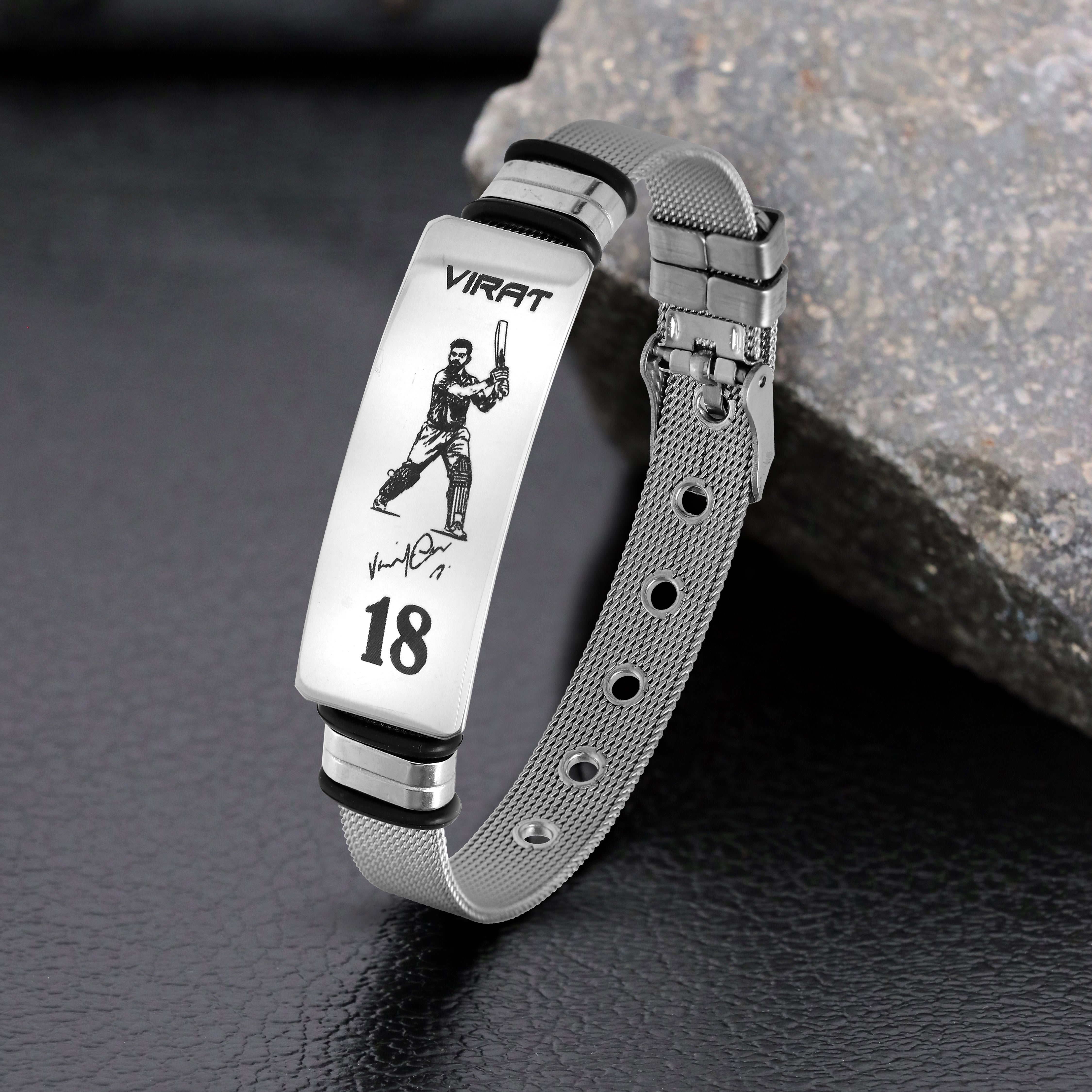 Virat Kohli Signature Edition Stainless Steel Mesh Bracelet for Men