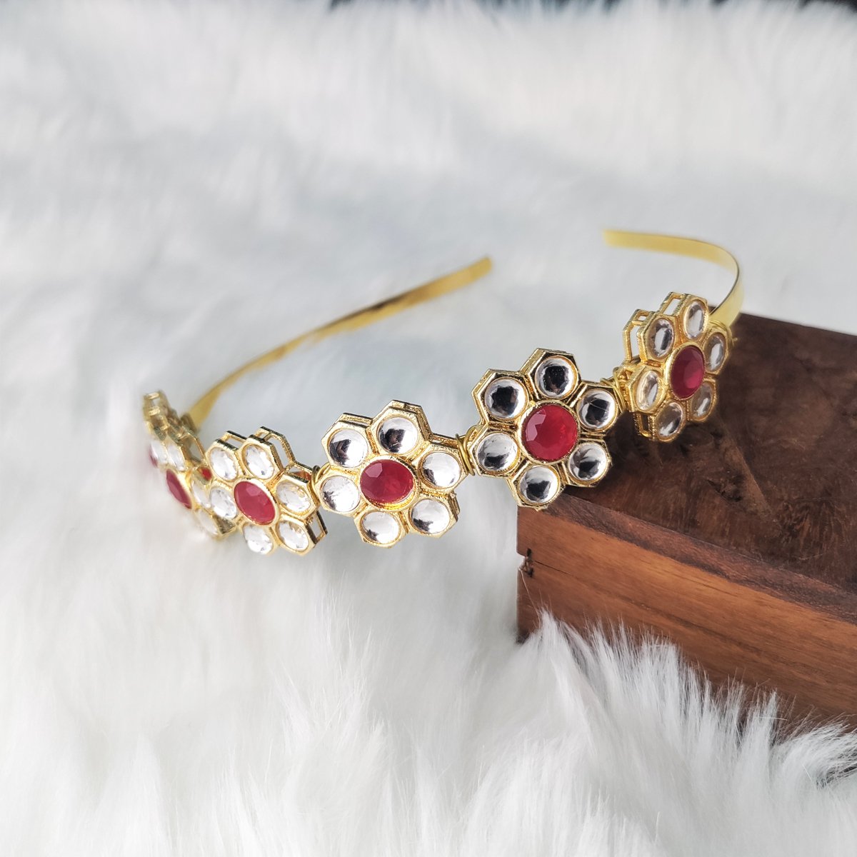 Parineeti Gold Floral Hairband image 1