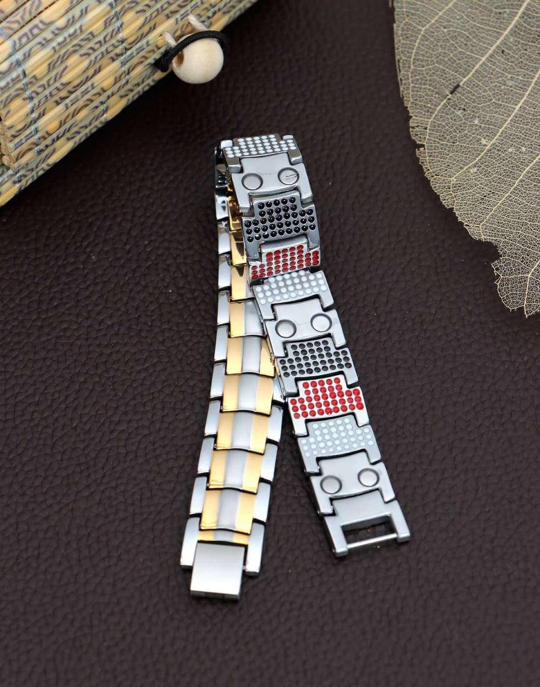 4-in-1 Germanium Ions Silver Gold Plated Bio Magnetic Health Bracelets image 0