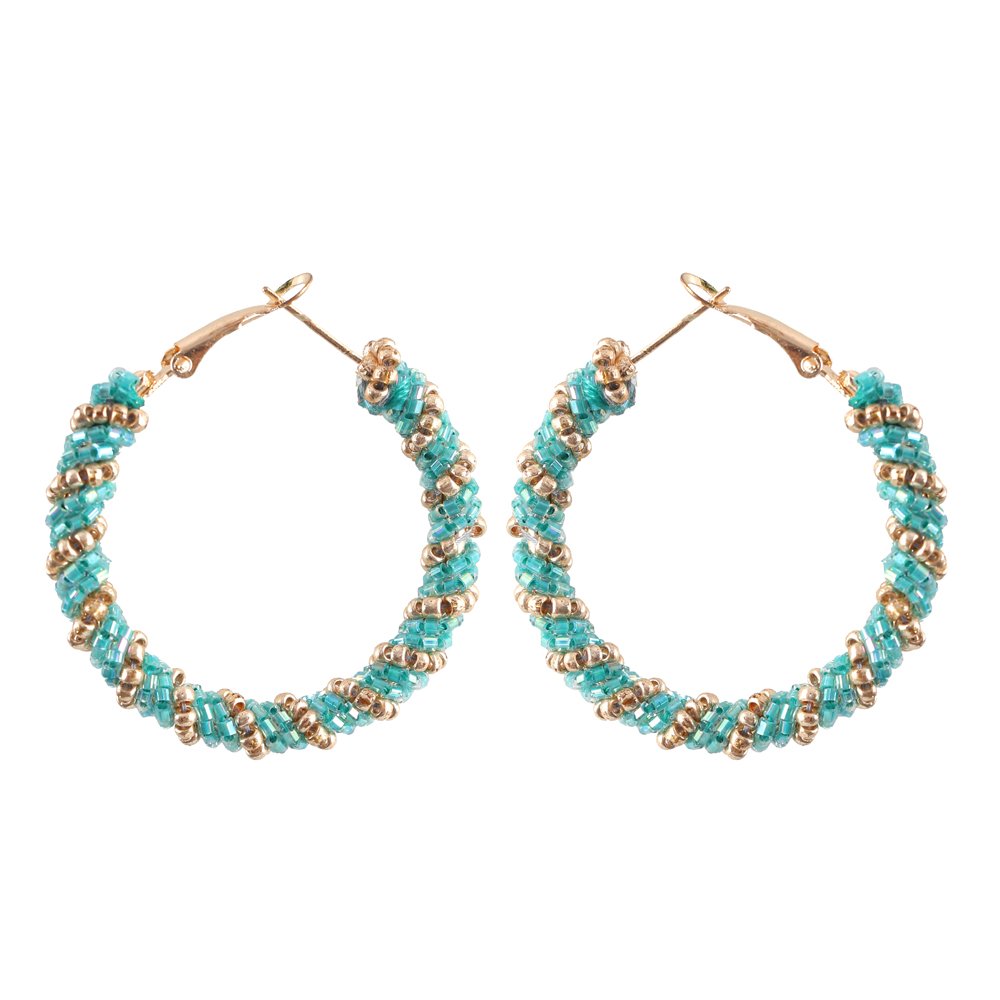 Beaded Hoop Earrings image 4