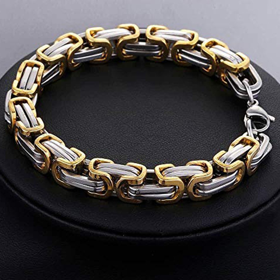 Gold-Silver Chain link Bracelets Wraps Combo Set image 2