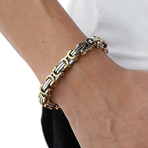 Gold-Silver Chain link Bracelets Wraps Combo Set image 1