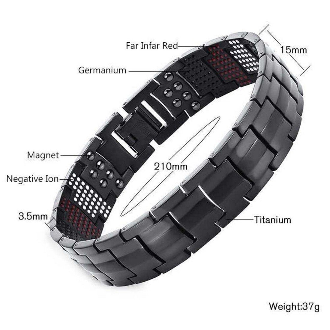 Double Strength 4-in-1 Black Bio Multi-Magnet Bracelet image 8