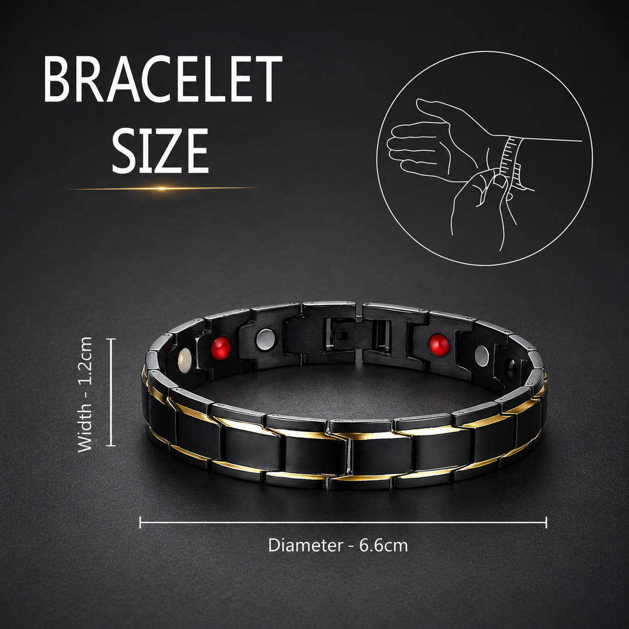 Bio Magnetic Health Care Wellness Wristband Bracelet for Men