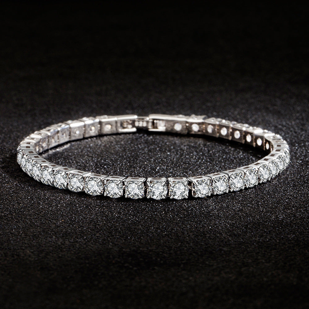 Crystal Cubic Zirconia Link Hook Bracelet for Women