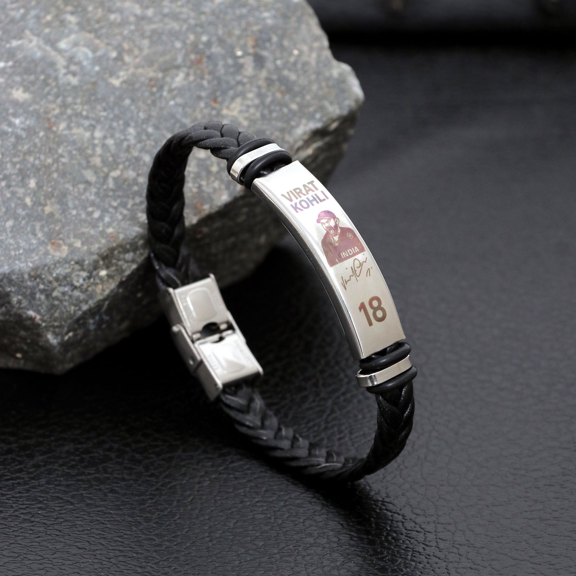 Virat Kohli Inspired Imprint Aggressive Century Celebration Pose Bracelet for Men