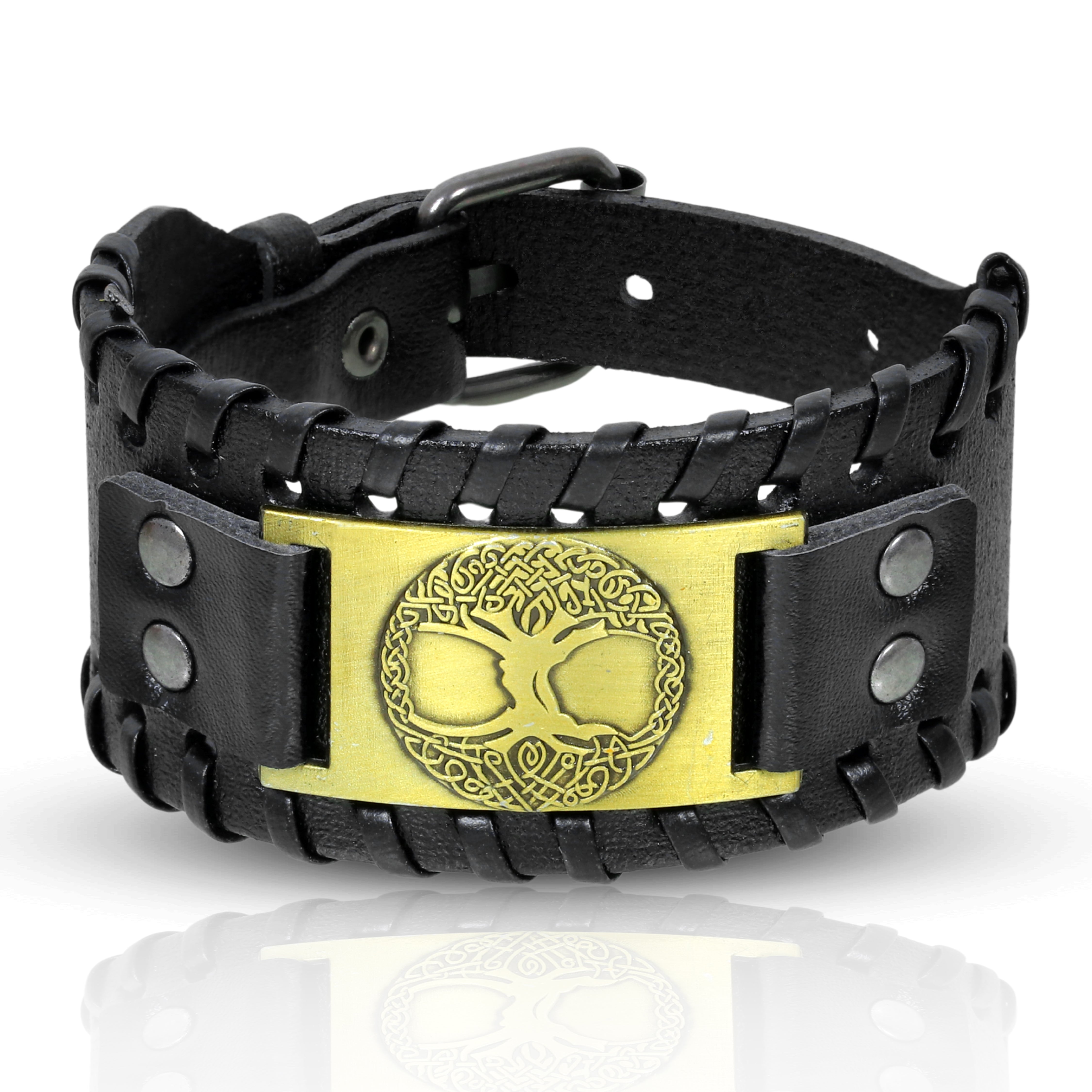 Black Braided Biker Wrap Leather Bracelet for Men – Classic Edition