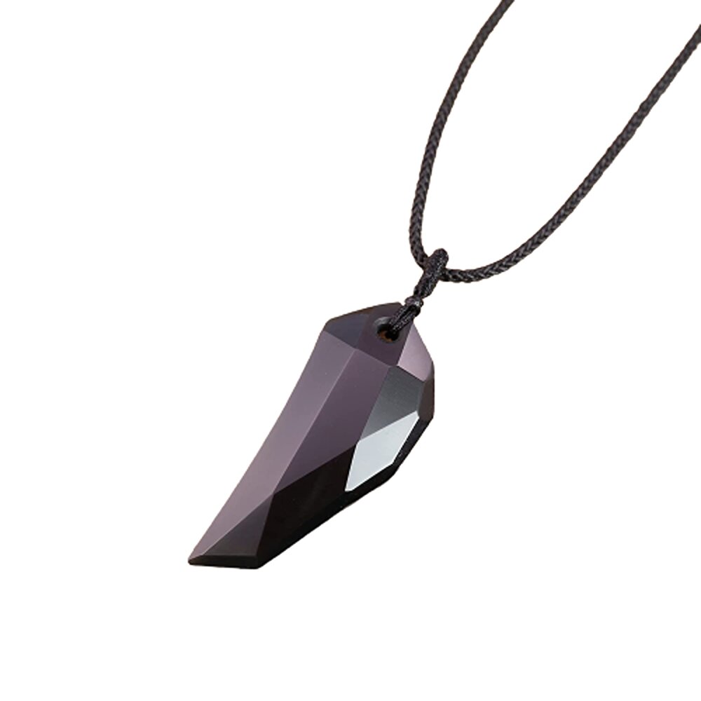 Black Stone Thread Drawstring Pendant Necklace for Men