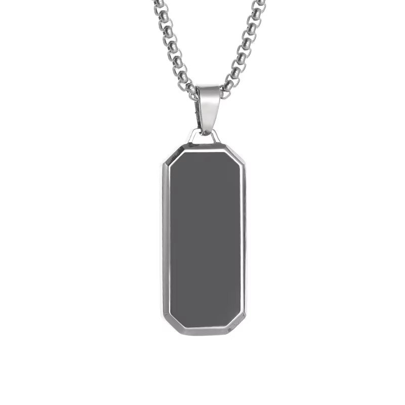 Stainless Steel Silver Chain Pendant Necklace for Men