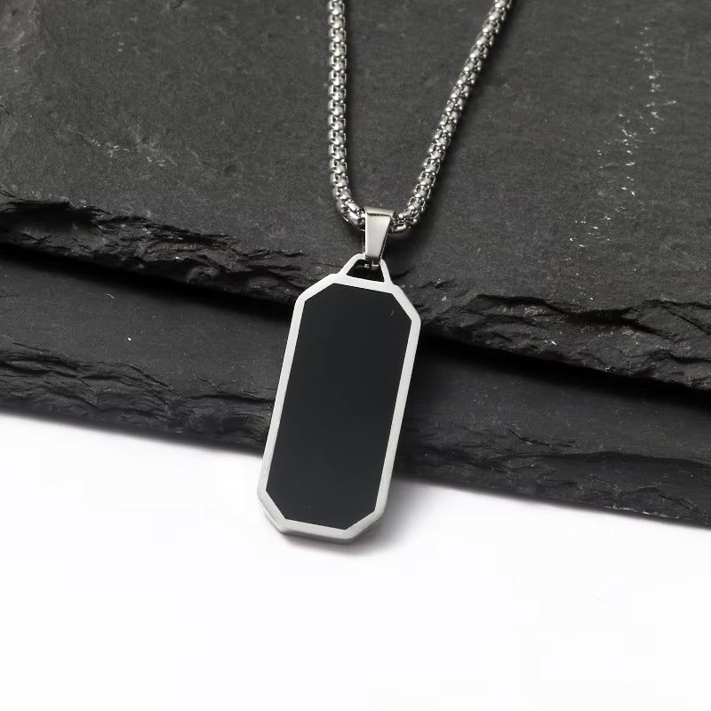 Stainless Steel Silver Chain Pendant Necklace for Men