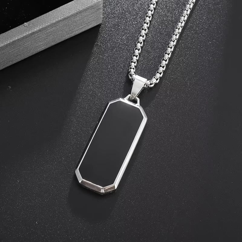 Stainless Steel Silver Chain Pendant Necklace for Men