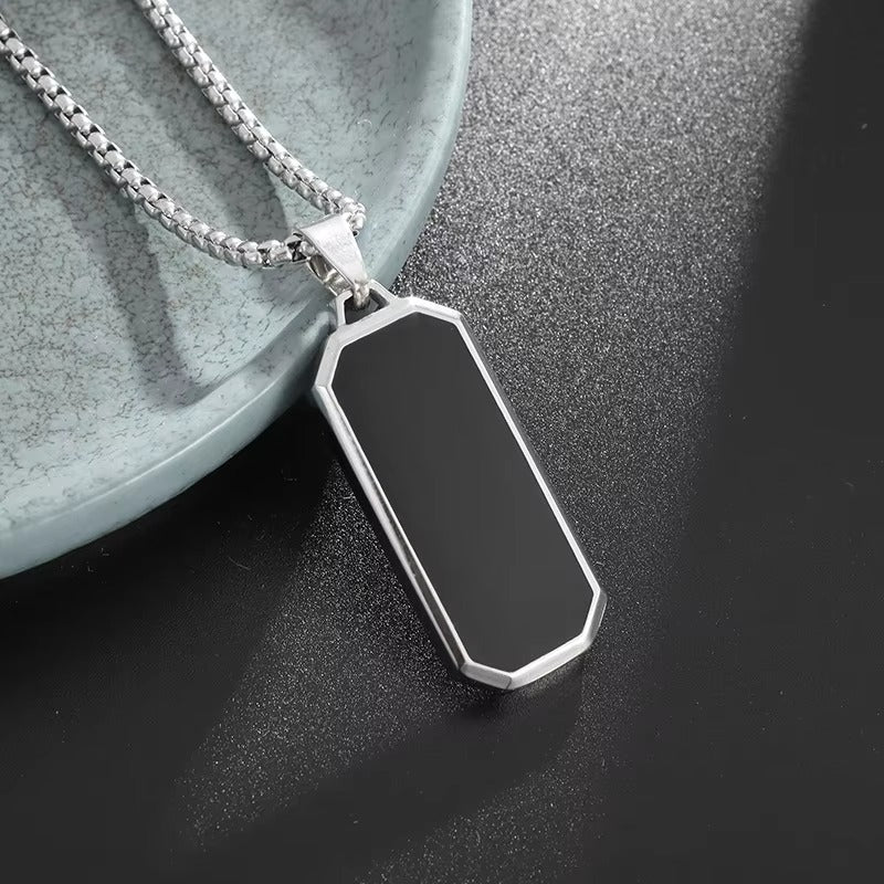 Stainless Steel Silver Chain Pendant Necklace for Men