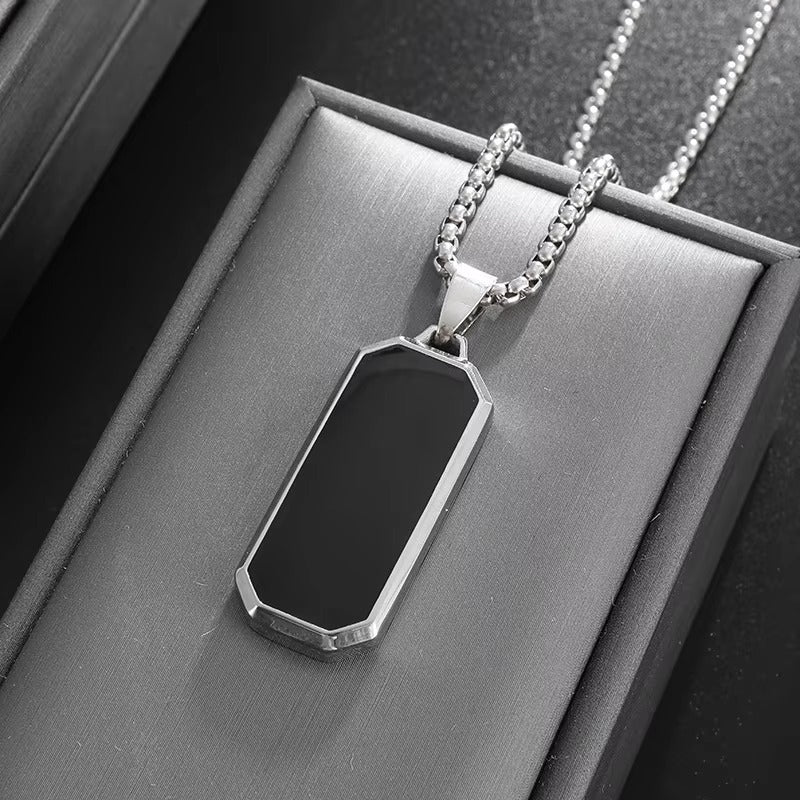 Stainless Steel Silver Chain Pendant Necklace for Men