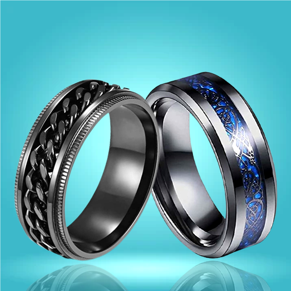 Dragon Spinner Black Combo Ring image 0